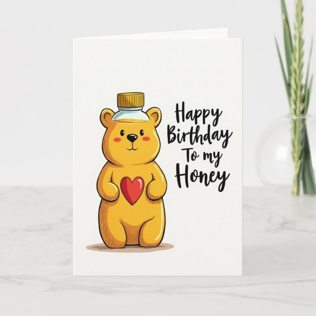 Friendly Bear Birthday Card (Front)