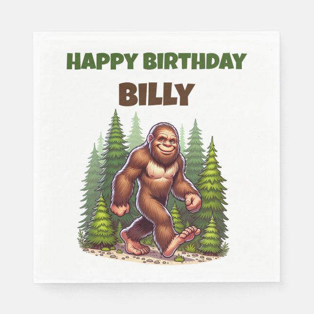 Friendly Bigfoot  Napkin (Front)