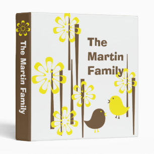 Friendly Birds in Yellow Binder