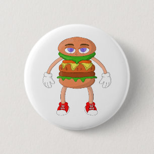 Friendly Burger 2 Inch Round Button