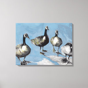 Friendly Canada Geese 2012 Canvas Print