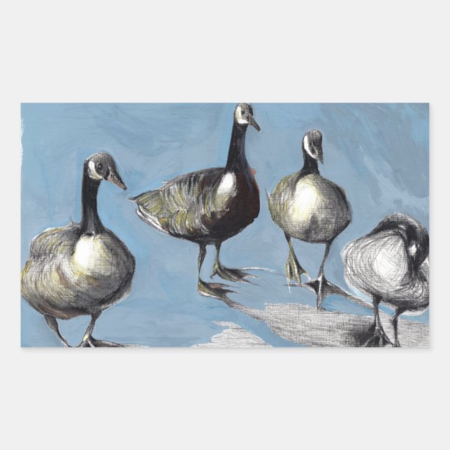 Friendly Canada Geese 2012 Sticker (Front)