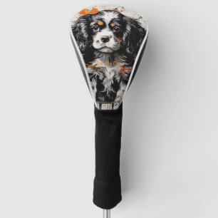 Friendly Cavalier King Charles Spaniel Puppy Dogs  Golf Head Cover