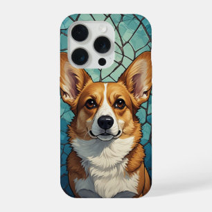 Friendly Corgi Portrait iPhone 15 Pro Case
