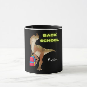 Friendly Dinosaur with Backpack "Back to School" Mug
