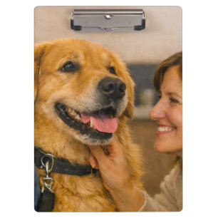 Friendly Dog Greeting Acrylic Clipboard