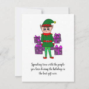 Friendly Elf Holiday Card