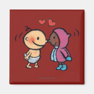 Friendly Eskimo Nose Kisses Kids Magnet