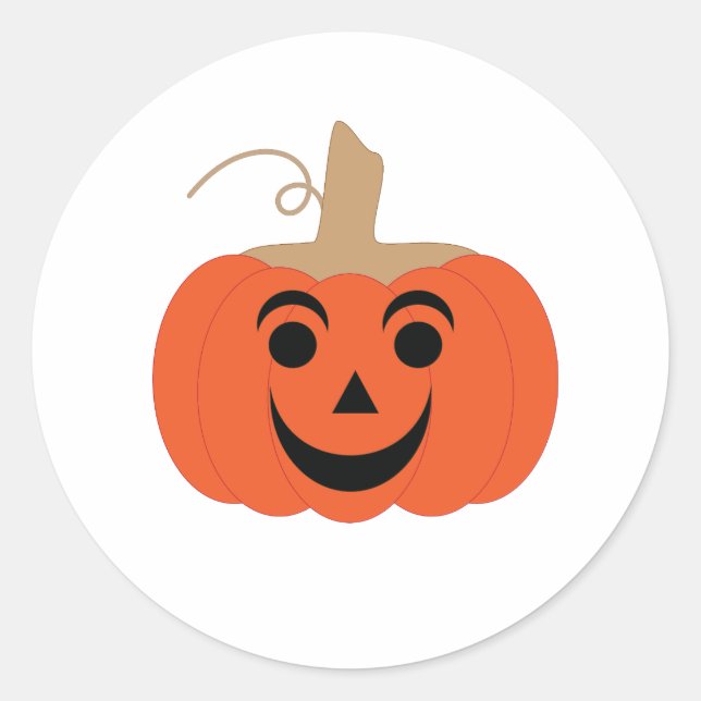 Friendly-face Jack-o-lantern Sticker (Front)