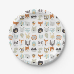 Friendly Faces   Cute Animal Portraits Paper Plate