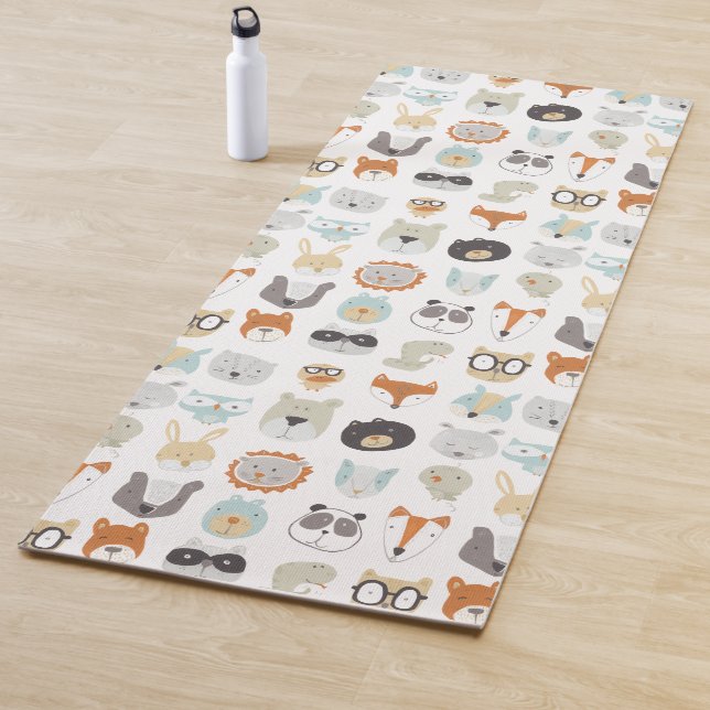 Friendly Faces | Cute Animal Portraits Yoga Mat (In Situ)