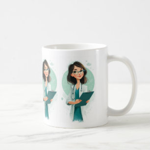 Friendly Female Doctor Mug Design