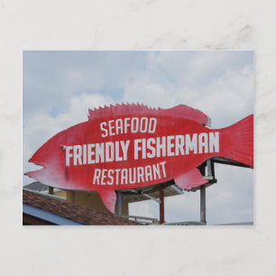 Friendly Fisherman Postcard