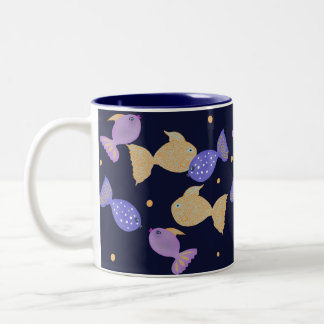 Friendly Fishes Two-Tone Coffee Mug