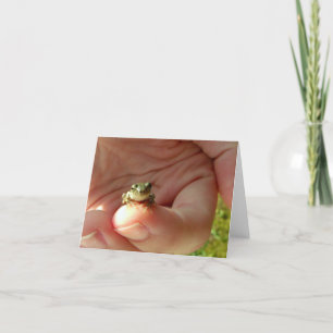 Friendly Frog on a Finger Notecard