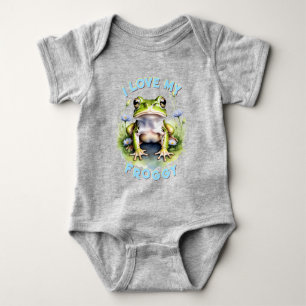 Friendly Froggy Joy - Personalized Baby Bodysuit