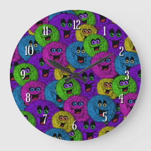 Friendly Fuzzles Cute Creatures Round Wall Clock 2