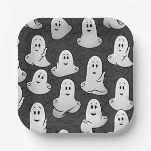 Friendly Ghost Paper Plate