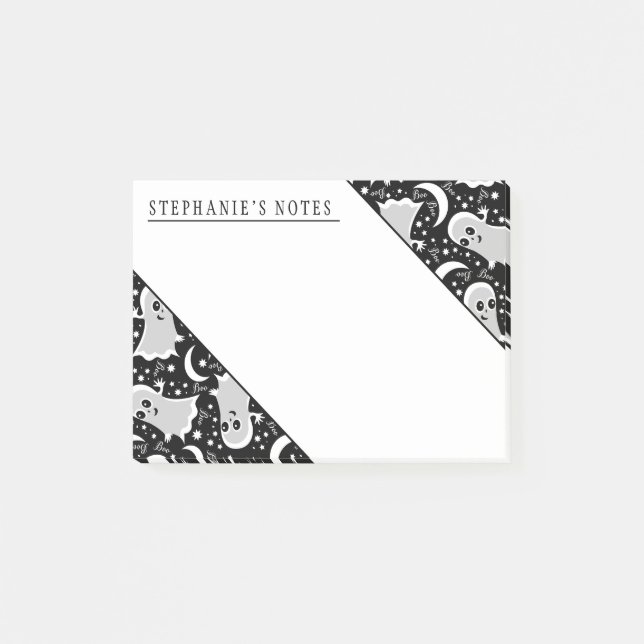 Friendly Ghost Says Boo Post-it Notes (Front)