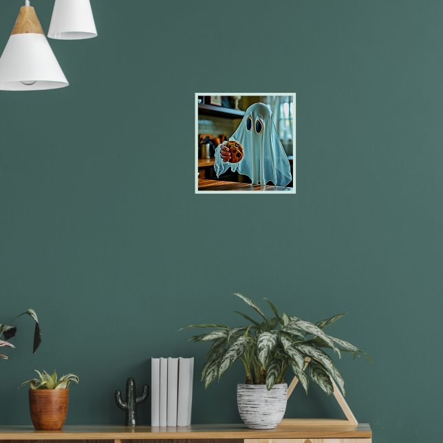 Friendly Ghost With Cookie Poster (Living Room 1)