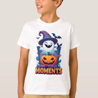 Friendly Ghost With Pumpkins For Halloween Night 