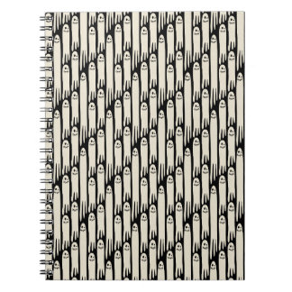 Friendly Ghosts on Cream and Pink – Halloween Patt Notebook