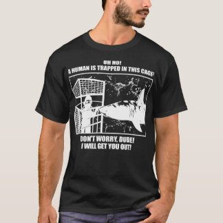 Friendly Great White Shark Cage Diving T-Shirt