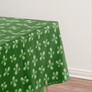 Friendly Green Succulent Leaves on Green Tablecloth
