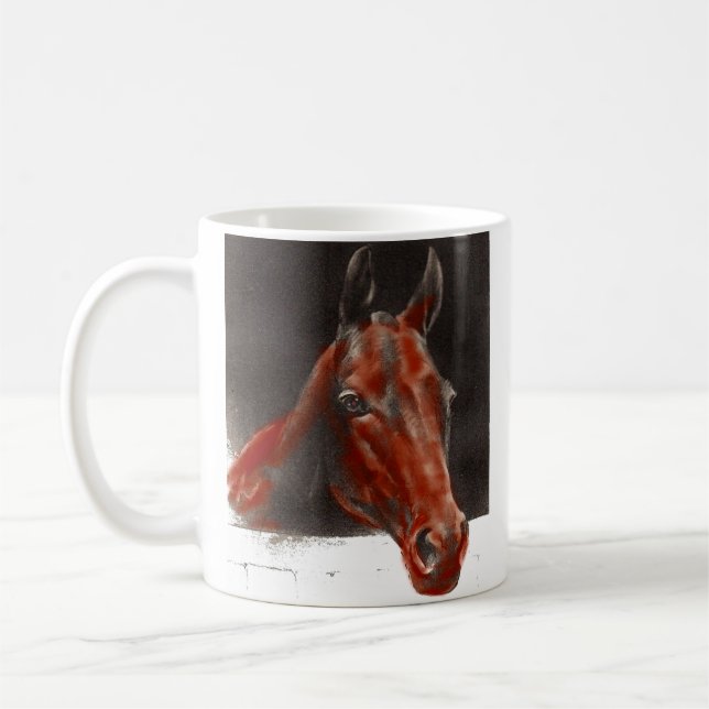 friendly horse coffee mug (Left)