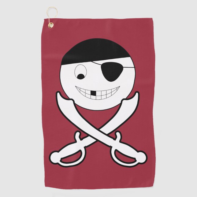 Friendly Jolly Roger Golf Towel (Front)