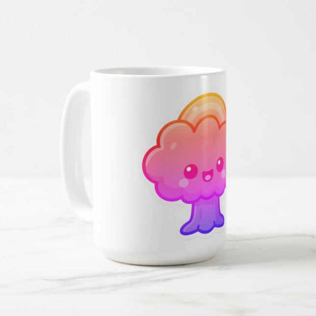 Friendly Kawaii Tree Coffee Mug (Front Left)