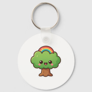 Friendly Kawaii Tree Keychain