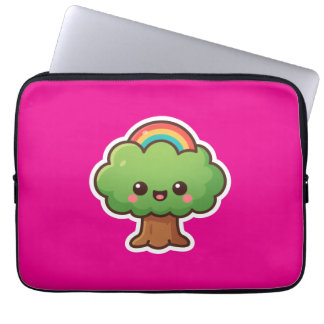 Friendly Kawaii Tree Laptop Sleeve