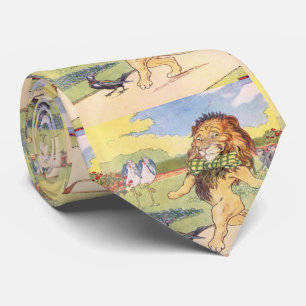Friendly Lion Print Necktie