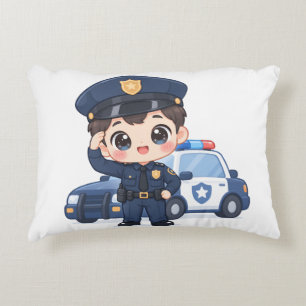 Friendly Little Officer Accent Pillow