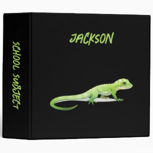 Friendly Lizard With Your Name Binder