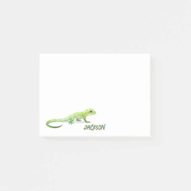 Friendly Lizard With Your Name Post-it Notes (Front)