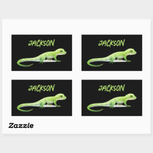 Friendly Lizard With Your Name Sticker