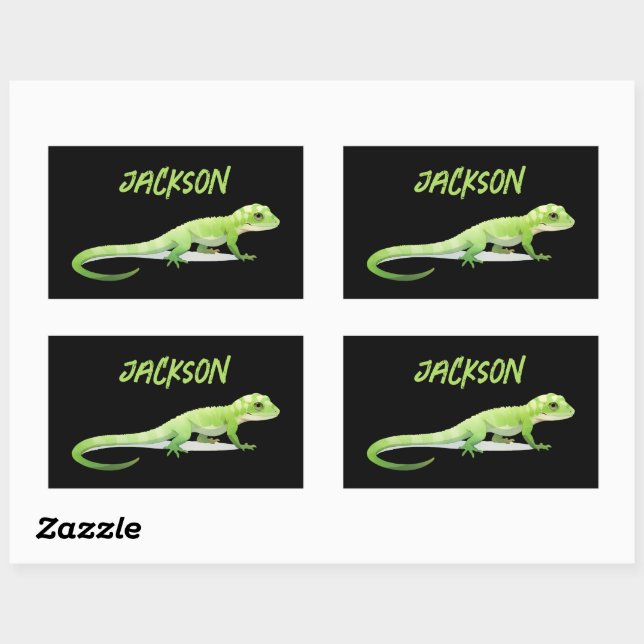 Friendly Lizard With Your Name Sticker (Sheet)