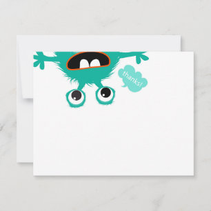 Friendly Monster Merci Note Papeterie Carte
