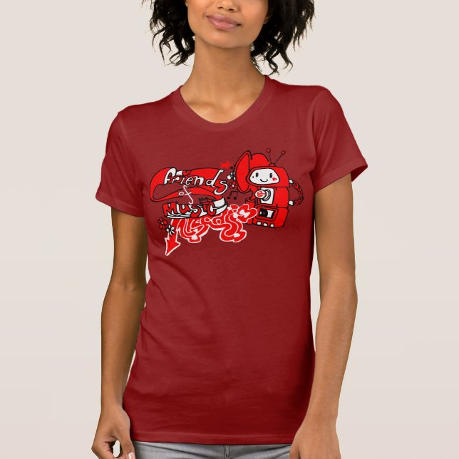 Friendly music robot T-Shirt (Front)