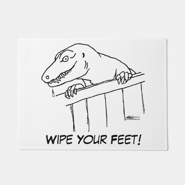 Friendly Neighbourhood Dinosaur Doormat (Front)