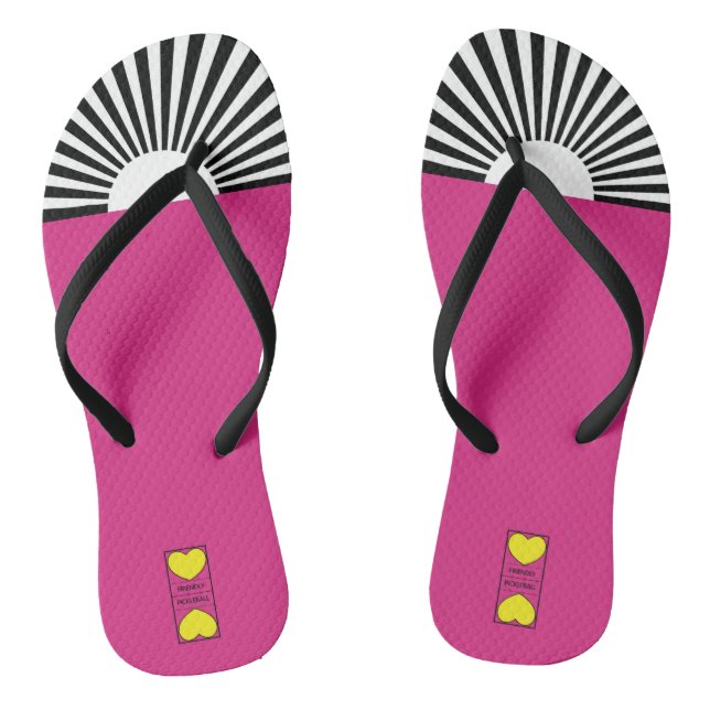 Friendly Pickleball logo - CUSTOMIZE -  Flip Flops (Footbed)
