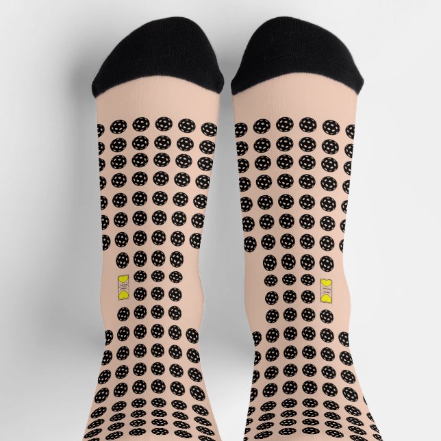Friendly Pickleball logo & pickleball - CUSTOMIZE Socks (Top)