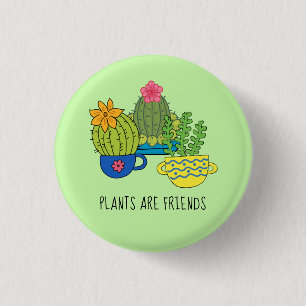 Friendly Plants Succulents Button