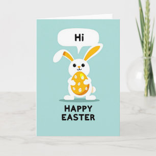 Friendly Rabbit Pattern Spring Card