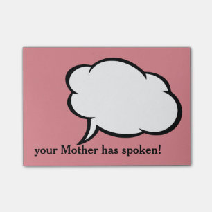 Friendly reminders from Mom!  Personalize Post-it Notes