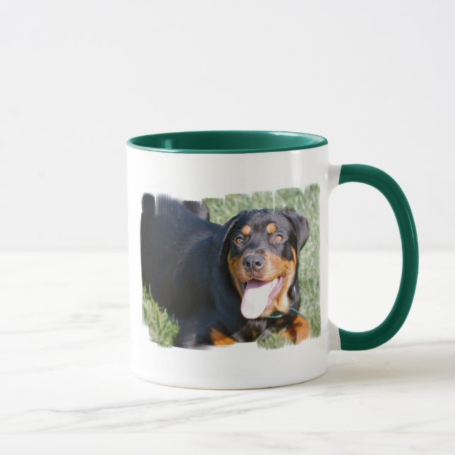 Friendly Rottweiler Coffee Mug (Right)