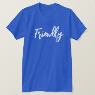 Friendly royal blue slim fit t shirt for men