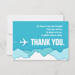 Friendly Skies   Far Traveller Thank You  Card
